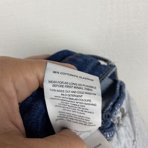 Rolla's Eastcoast Ankle Jeans 30 Womens High Rise Super Skinny Blue Stretch - Picture 7 of 9